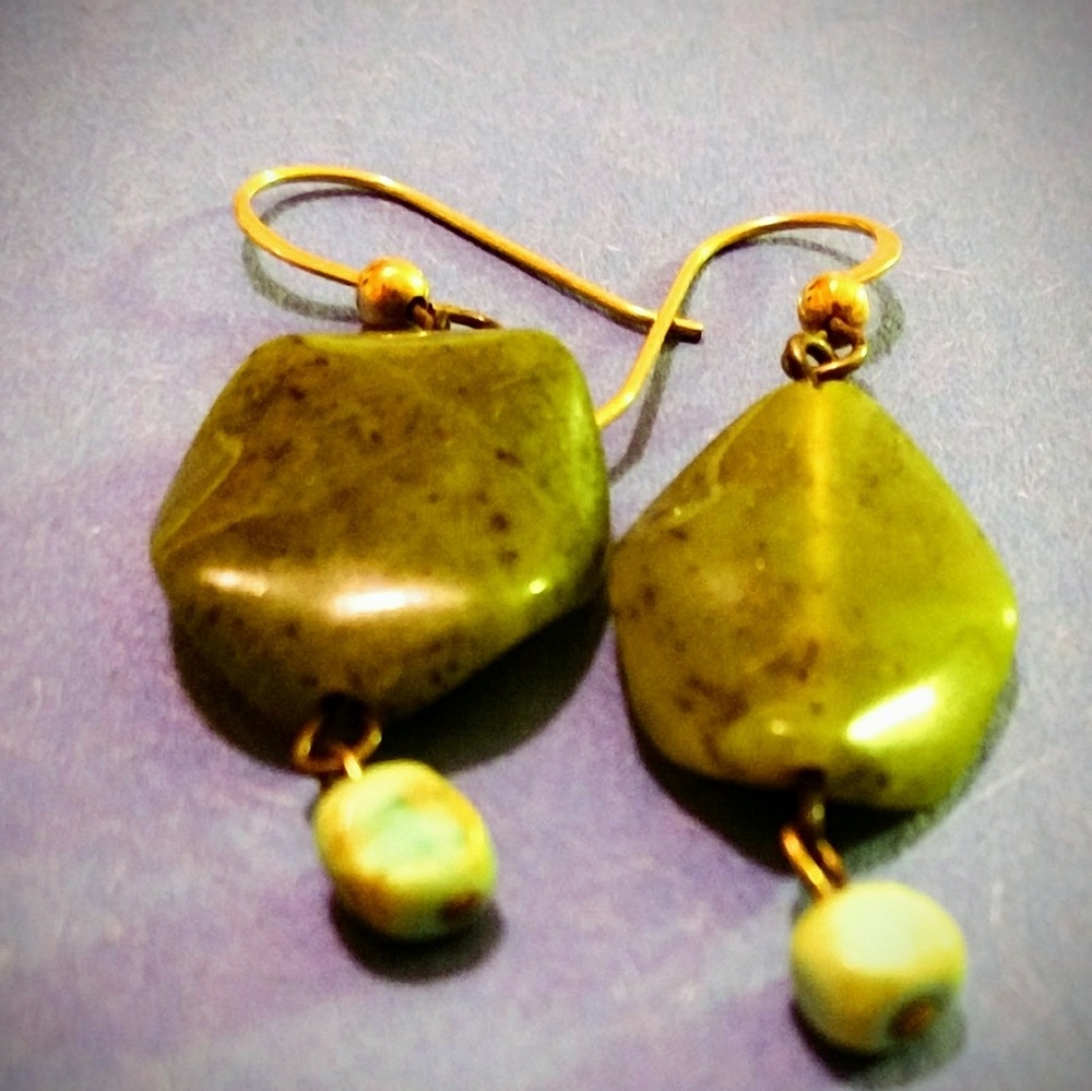 Jade & turquoise earrings